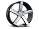 Vision Wheel Switchback Gloss Black Machined Wheel; 20x9 (11-23 RWD Charger, Excluding Widebody)