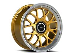 Vision Wheel Alpine Gold with Machined Lip Wheel; 20x8.5; 35mm Offset (21-25 Mustang Mach-E)