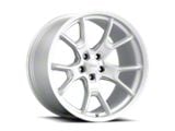 50th Anniversary Style Matte Silver Wheel; Rear Only; 20x10.5 (06-10 RWD Charger)