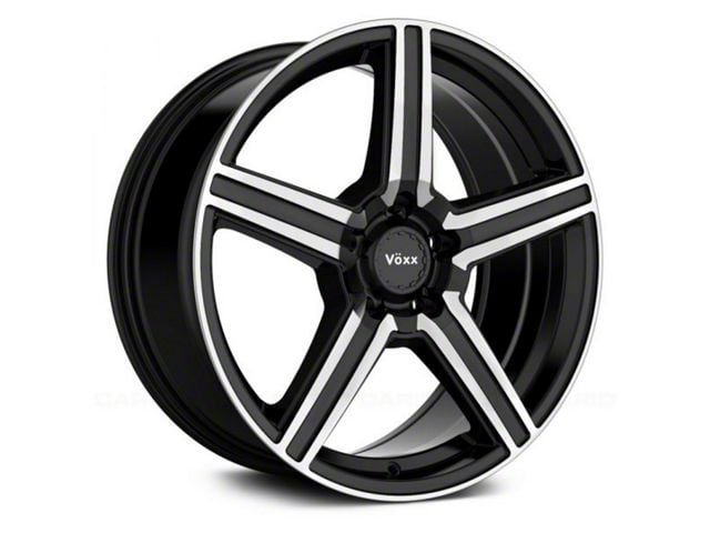 Voxx Como Gloss Black Machined Wheel; 18x8 (21-24 Mustang Mach-E)
