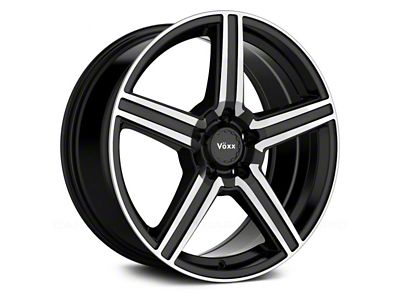 Voxx Como Gloss Black Machined Wheel; 18x8 (15-23 Mustang EcoBoost w/o Performance Pack, V6)
