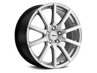 Voxx Este Bright Silver Wheel; 18x8 (15-23 Mustang EcoBoost w/o Performance Pack, V6)