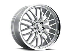 Voxx Masi Silver Mirror Machined Wheel; 20x9 (15-23 Mustang GT, EcoBoost, V6)