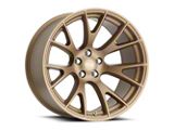 Hellcat Style Matte Bronze Wheel; 20x11; 3mm Offset (20-23 Charger Widebody)