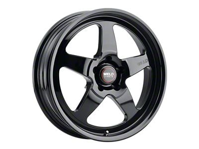 WELD Street Performance Ventura Drag Gloss Black Wheel; Front Only; 18x5; -23mm Offset (10-14 Mustang)