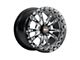 WELD Street Performance Belmont Beadlock Gloss Black Milled Wheel; Rear Only; 15x10; 25mm Offset (79-93 Mustang w/ 5-Lug Conversion)