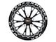 WELD Street Performance Belmont Beadlock Gloss Black Milled Wheel; Rear Only; 15x10; 25mm Offset (79-93 Mustang w/ 5-Lug Conversion)