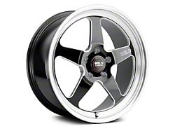 WELD Performance Ventura Drag Gloss Black Milled Wheel; Front Only; 17x5 (05-09 Mustang)