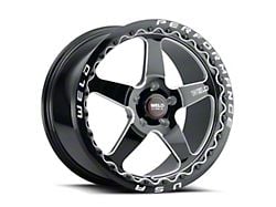 WELD Performance Ventura Beadlock Gloss Black Milled Wheel; Rear Only; 15x10; 50mm Offset (05-09 Mustang)