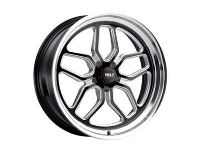WELD Performance Laguna Drag Gloss Black Milled Wheel; Rear Only; 15x10 (06-10 RWD Charger)