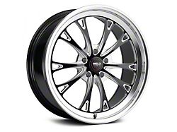 WELD Performance Belmont Drag Gloss Black Milled Wheel; Front Only; 17x5 (10-14 Mustang)