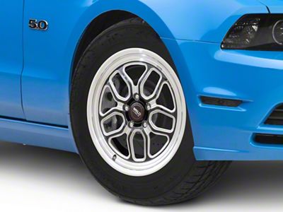 WELD Performance Laguna Drag Gloss Black Milled Wheel; Front Only; 17x5; -21mm Offset (10-14 Mustang)