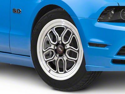 WELD Performance Laguna Drag Gloss Black Milled Wheel; Front Only; 18x5; -23mm Offset (10-14 Mustang)