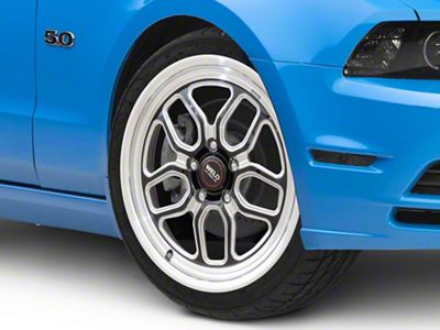 WELD Performance Laguna Drag Gloss Black Milled Wheel; Front Only; 20x5; -23mm Offset (10-14 Mustang)