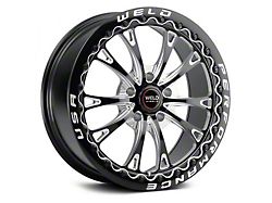 WELD Performance Belmont Drag Beadlock Gloss Black Milled Wheel; Rear Only; 18x10 (11-23 RWD Charger, Excluding Widebody)