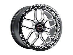 WELD Performance Laguna Beadlock Gloss Black Milled Wheel; Rear Only; 17x10 (11-23 RWD Charger, Excluding Widebody)