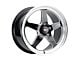 WELD Performance Ventura Drag Gloss Black Milled Wheel; Front Only; 20x5 (11-23 RWD Charger, Excluding Widebody)