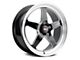 WELD Performance Laguna Drag Gloss Black Milled Wheel; Front Only; 18x5 (2024 Mustang)