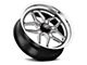 WELD Performance Laguna Drag Gloss Black Milled Wheel; Front Only; 17x5 (94-98 Mustang)