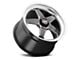 WELD Performance Laguna Drag Gloss Black Milled Wheel; Front Only; 17x5 (94-98 Mustang)