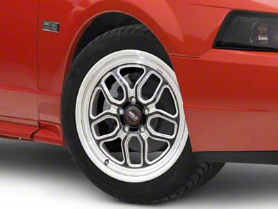 WELD Performance Laguna Drag Gloss Black Milled Wheel; Front Only; 17x5; -21mm Offset (99-04 Mustang)