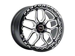 WELD Performance Laguna Beadlock Gloss Black Milled Wheel; Rear Only; 17x10; 30mm Offset (08-23 RWD Challenger, Excluding Widebody)