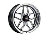 WELD Performance Laguna Drag Gloss Black Milled Wheel; Rear Only; 15x10; 22mm Offset (08-23 RWD Challenger, Excluding Widebody)