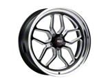 WELD Performance Laguna Drag Gloss Black Milled Wheel; Rear Only; 15x10; 22mm Offset (11-23 RWD Charger, Excluding Widebody)