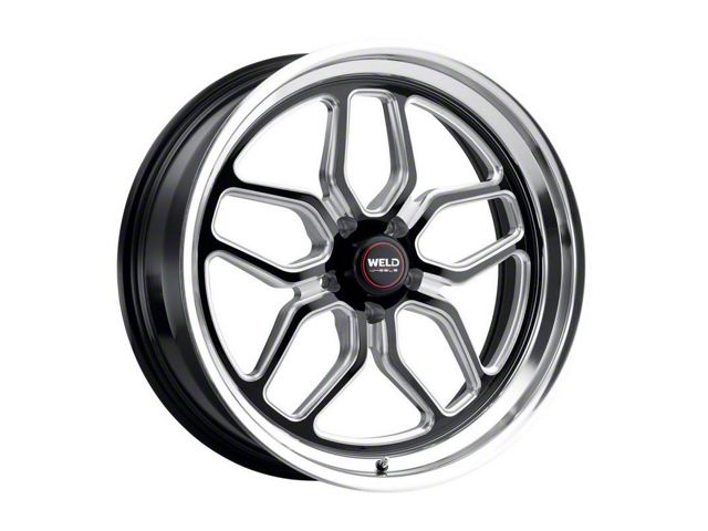 WELD Performance Laguna Drag Gloss Black Milled Wheel; Rear Only; 15x10 (11-23 RWD Charger, Excluding Widebody)