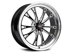 WELD Performance Belmont Drag Gloss Black Milled Wheel; Rear Only; 17x10; 50mm Offset (15-23 Mustang GT, EcoBoost, V6)