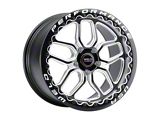 WELD Performance Laguna Beadlock Gloss Black Milled Wheel; Rear Only; 17x10; 50mm Offset (15-23 Mustang GT, EcoBoost, V6)