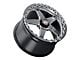 WELD Performance Ventura Beadlock Gloss Black Milled Wheel; Rear Only; 18x10 (15-23 Mustang GT, EcoBoost, V6)