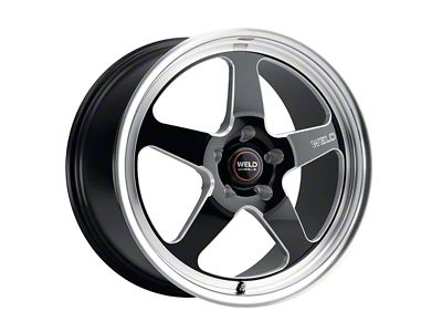 WELD Street Performance Ventura Gloss Black Milled Wheel; 19x9; 35mm Offset (05-09 Mustang)