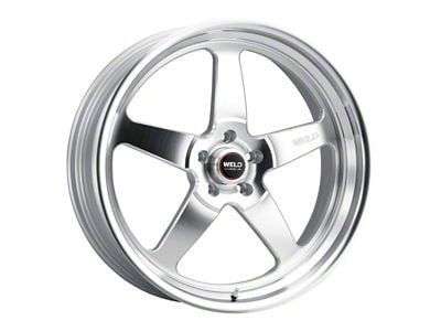 WELD Street Performance Ventura Gloss Silver Machined Wheel; Rear Only; 20x10.5 (06-10 RWD Charger)