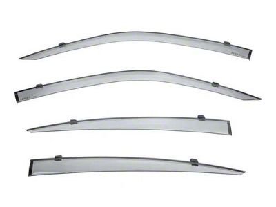 WELLvisors Premium Series Taped-on Window Visors Wind Deflectors; Front and Rear; Dark Tint (11-23 Charger)