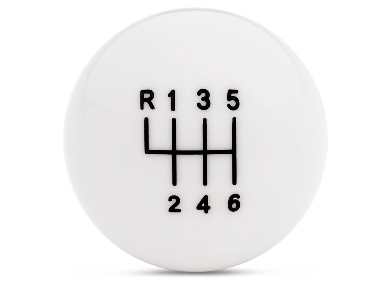 Speedform Mustang Modern Billet Retro Style 6 Speed Shift Knob White