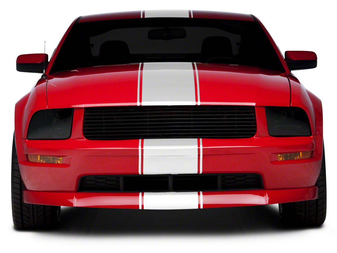 SEC10 Mustang Super Snake Style Stripes; White 26155G05 (05-14 Mustang