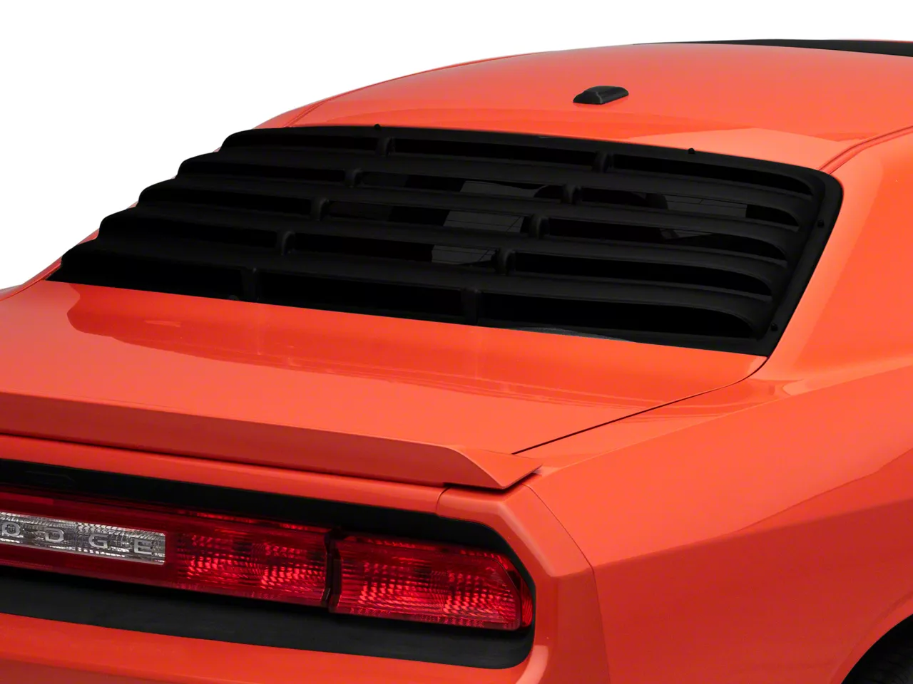 Challenger ABS Rear Window Louvers; Textured Black (08-23 Challenger ...