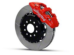 Wilwood AERO6 Front Big Brake Kit with Slotted Rotors; Red Calipers (05-14 Mustang)