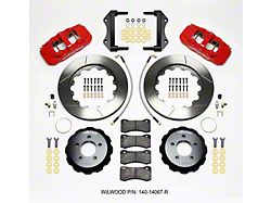 Wilwood AERO6 Front Big Brake Kit with Slotted Rotors; Red Calipers (12-15 Challenger R/T, Rallye Redline, SXT)