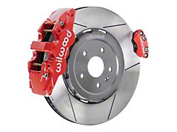 Wilwood AERO4 Rear Big Brake Kit with Slotted Rotors; Red Calipers (20-24 Corvette C8)