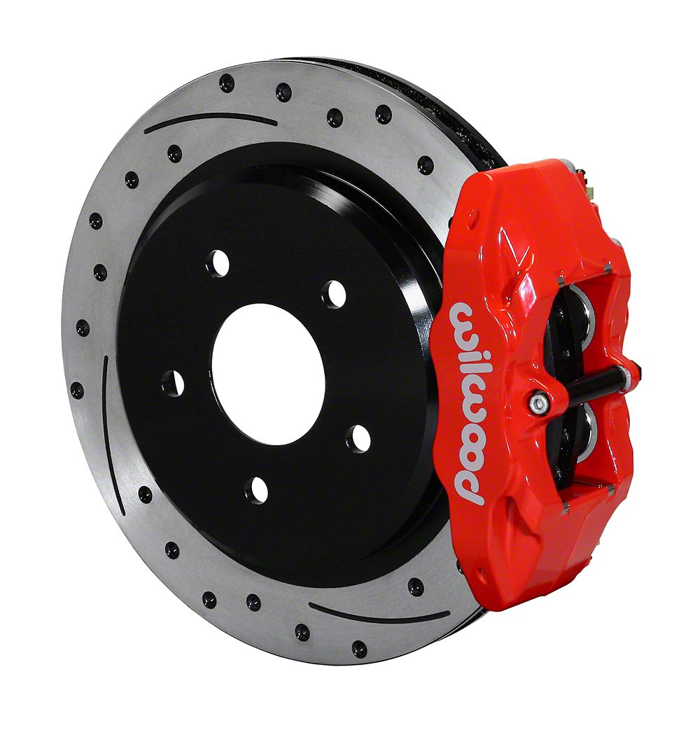 Wilwood Corvette DPC56 Brake Rotor, Pad and Caliper Kit; Rear; Red ...