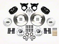 Wilwood Forged Dynalite Pro Series Front Big Brake Kit with Solid Rotors; Black Calipers (87-93 Mustang w/ 5-Lug Conversion)