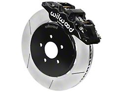 Wilwood AERO6 Front Big Brake Kit with 14-Inch Slotted Rotors; Black Calipers (94-04 Mustang)