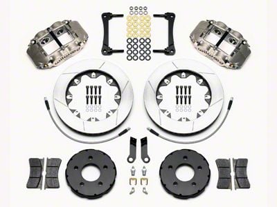 Wilwood Superlite 4R Road Race Front Big Brake Kit; Anodized Gray Calipers (05-14 Mustang)
