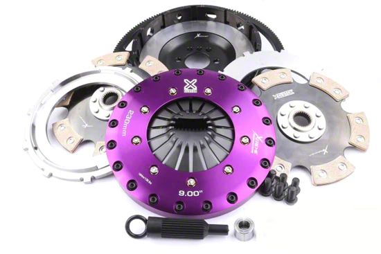 X-Clutch Corvette 9-Inch Twin Solid Ceramic Disc Clutch Kit with ...