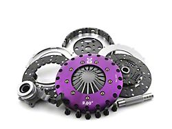 X-Clutch 9-Inch Triple Solid Organic Disc Clutch Kit with Chromoly Flywheel and Hydraulic Release Bearing; 26-Spline (07-14 Mustang GT500)
