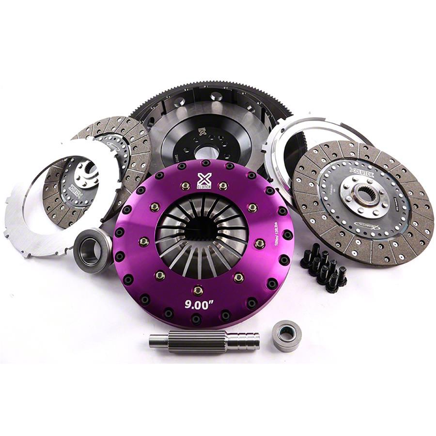 X-Clutch Mustang 9-Inch Twin Solid Organic Disc Clutch Kit with ...