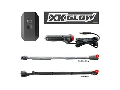 XK Glow Interior LED Accent Light Kit with Dual-Mode Dash Mount Controller Upgrade (Universal; Some Adaptation May Be Required)