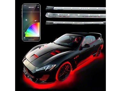 XK Glow Interior and Underbody LED Accent Light Kit with Dual-Mode Dash Mount Controller Upgrade (Universal; Some Adaptation May Be Required)